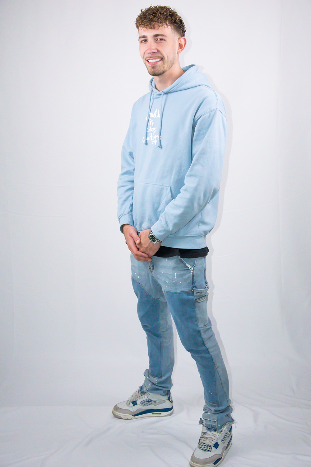 Blockkids v2 Hoodie - Baby blue